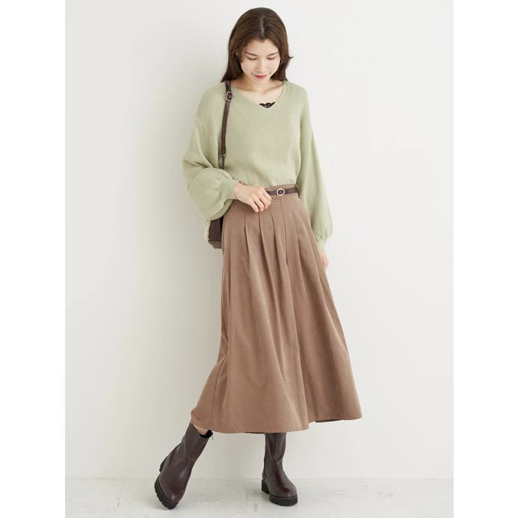 ベルト付きピーチ起毛タックワイドパンツ | Re-J＆SUPURE | 詳細画像36 