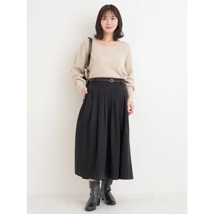 ベルト付きピーチ起毛タックワイドパンツ | Re-J＆SUPURE | 詳細画像44 