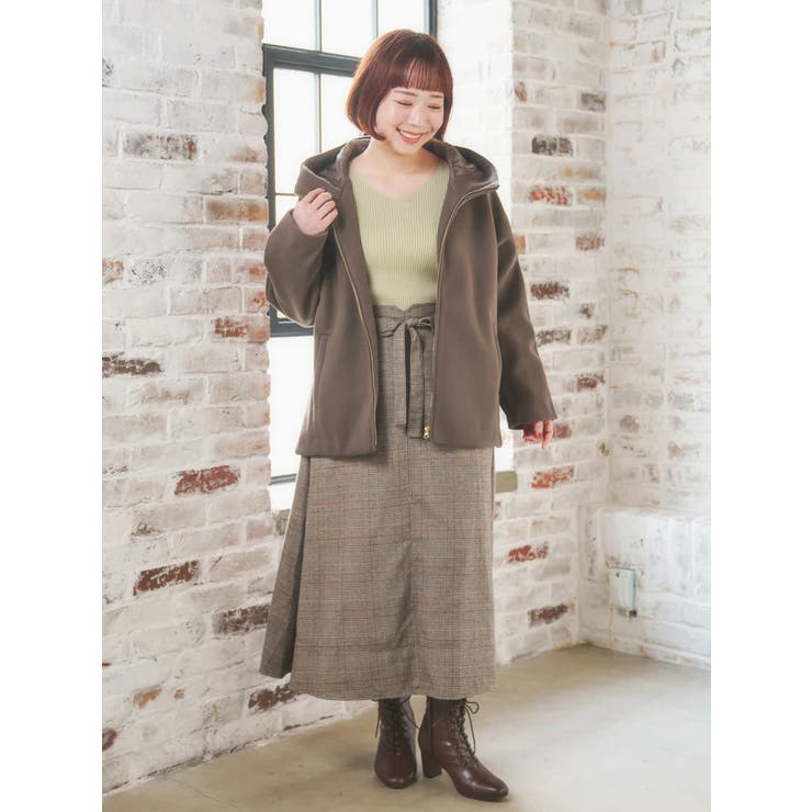 ウエストリボンフレアスカート（無地・チェック柄） | Re-J＆SUPURE | 詳細画像10 