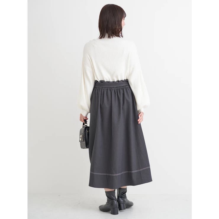 ウエストリボンフレアスカート（無地・チェック柄） | Re-J＆SUPURE | 詳細画像22 