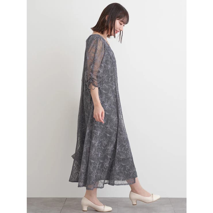 フラワー刺繍袖リボンドレス | Re-J＆SUPURE | 詳細画像6 