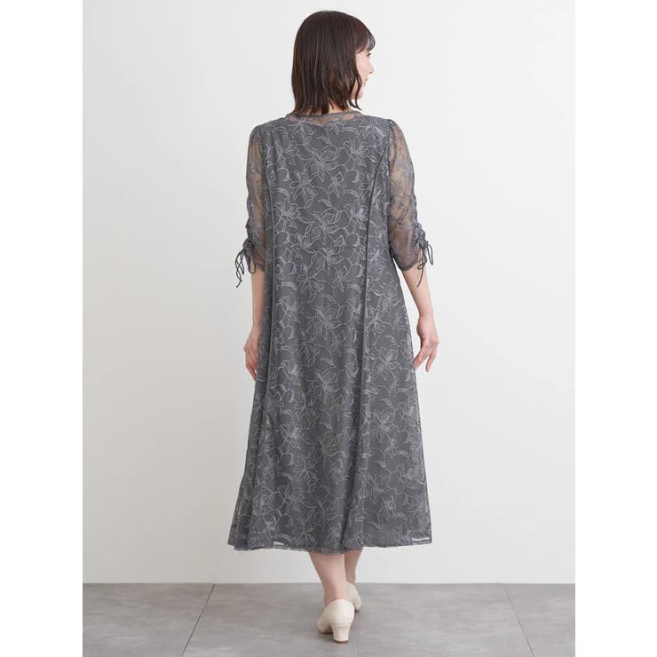 フラワー刺繍袖リボンドレス | Re-J＆SUPURE | 詳細画像7 