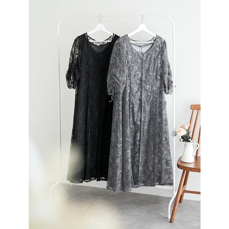 フラワー刺繍袖リボンドレス | Re-J＆SUPURE | 詳細画像14 