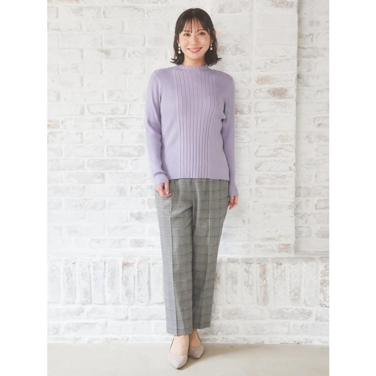 ラクケア チェック柄起毛テーパードパンツ | Re-J＆SUPURE | 詳細画像5 