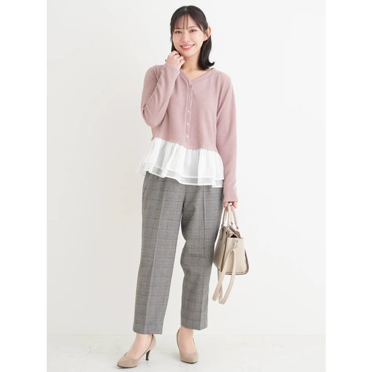 ラクケア チェック柄起毛テーパードパンツ | Re-J＆SUPURE | 詳細画像16 