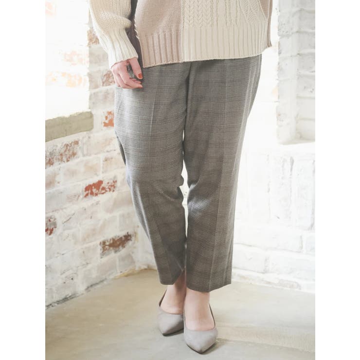 ラクケア チェック柄起毛テーパードパンツ | Re-J＆SUPURE | 詳細画像20 