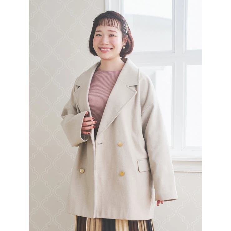 アイボリー | WブレストPコート | Re-J＆SUPURE