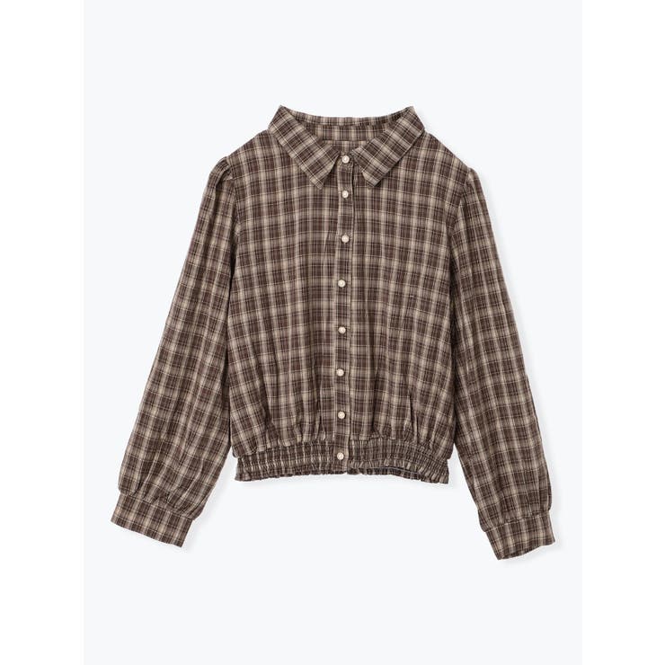 【WEB限定】チェック柄シャーリングブラウス | Re-J＆SUPURE | 詳細画像19 