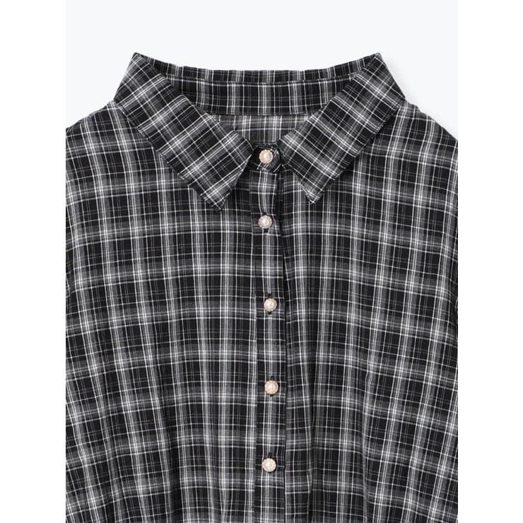 【WEB限定】チェック柄シャーリングブラウス | Re-J＆SUPURE | 詳細画像23 