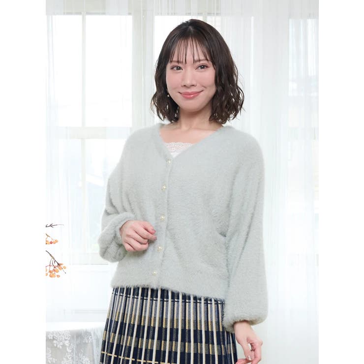 グレー | フェザーラメドルマンカーディガン | Re-J&SUPURE