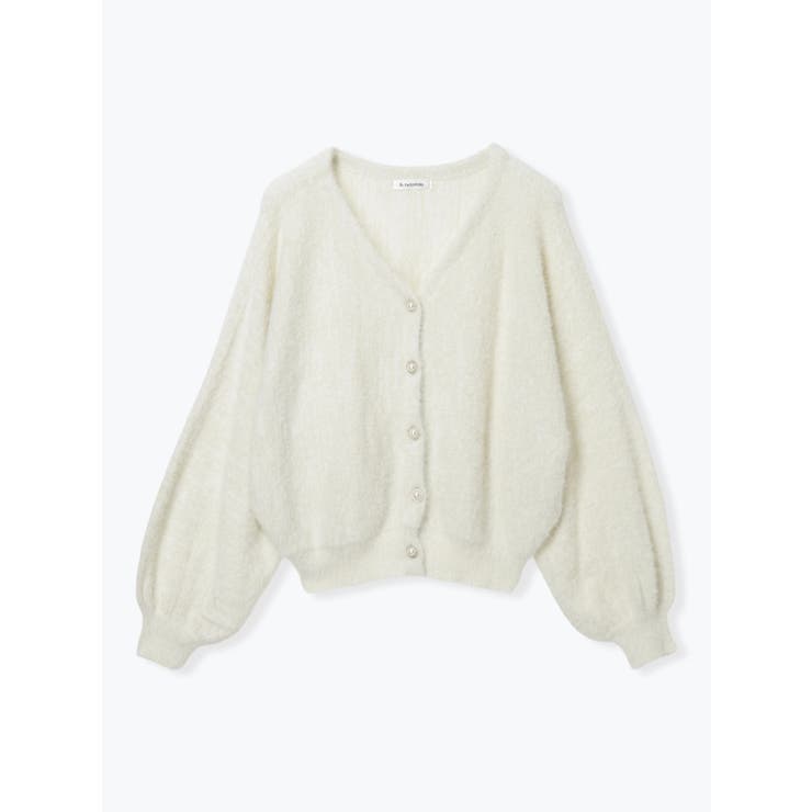 オフホワイト | フェザーラメドルマンカーディガン | Re-J&SUPURE