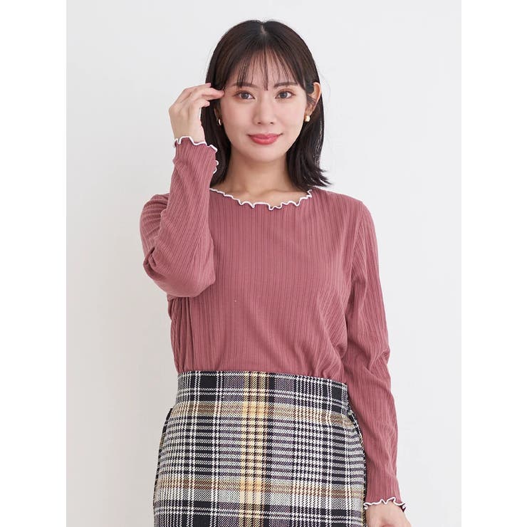 ピンク | 配色メローテレコトップス | Re-J＆SUPURE