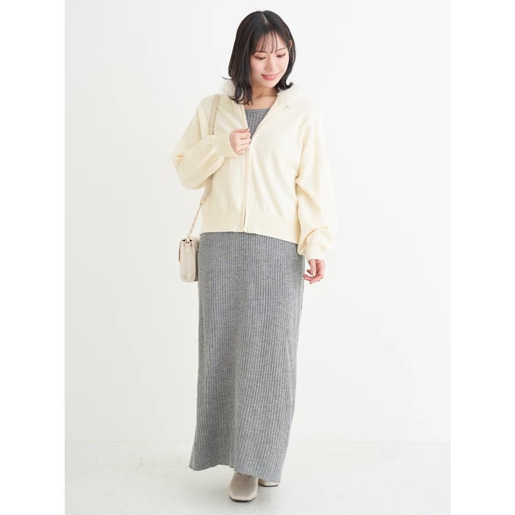 ファーフードニットZIPパーカー | Re-J＆SUPURE | 詳細画像11 