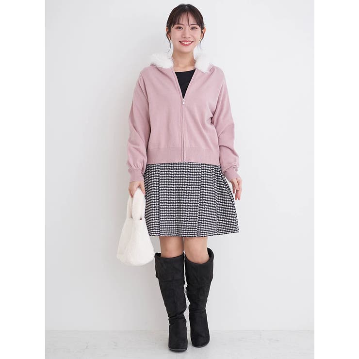 ファーフードニットZIPパーカー | Re-J＆SUPURE | 詳細画像17 