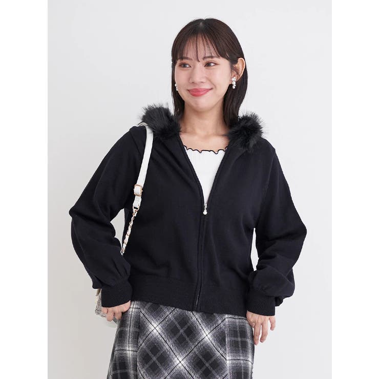 ファーフードニットZIPパーカー | Re-J＆SUPURE | 詳細画像22 