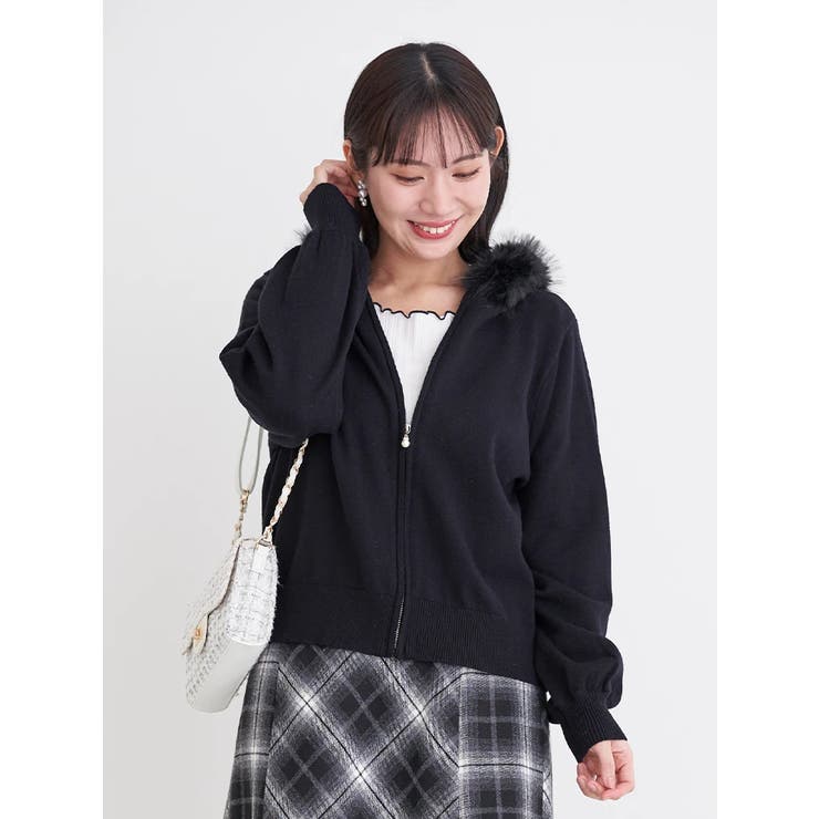 ファーフードニットZIPパーカー | Re-J＆SUPURE | 詳細画像23 