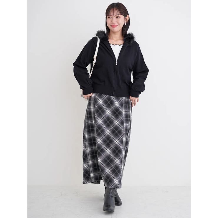 ファーフードニットZIPパーカー | Re-J＆SUPURE | 詳細画像25 