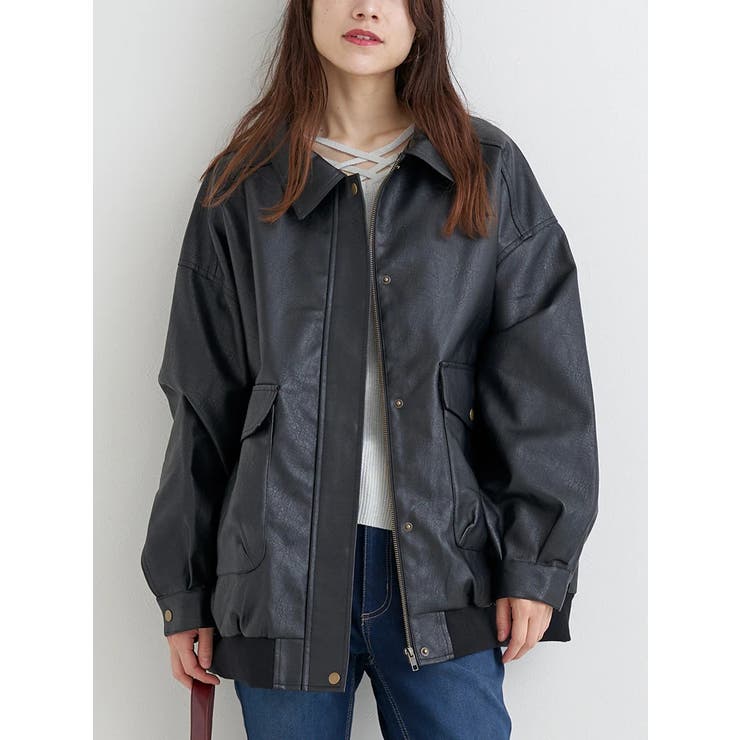 フェイクレザーBIGジャケット | Re-J＆SUPURE | 詳細画像12 