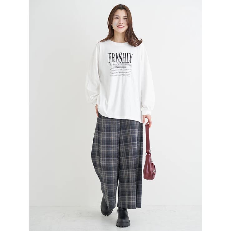 ロゴ刺繍×プリントロングTシャツ | Re-J＆SUPURE | 詳細画像12 