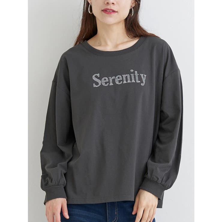 濃グレー | ジルコンロゴロングTシャツ | Re-J＆SUPURE