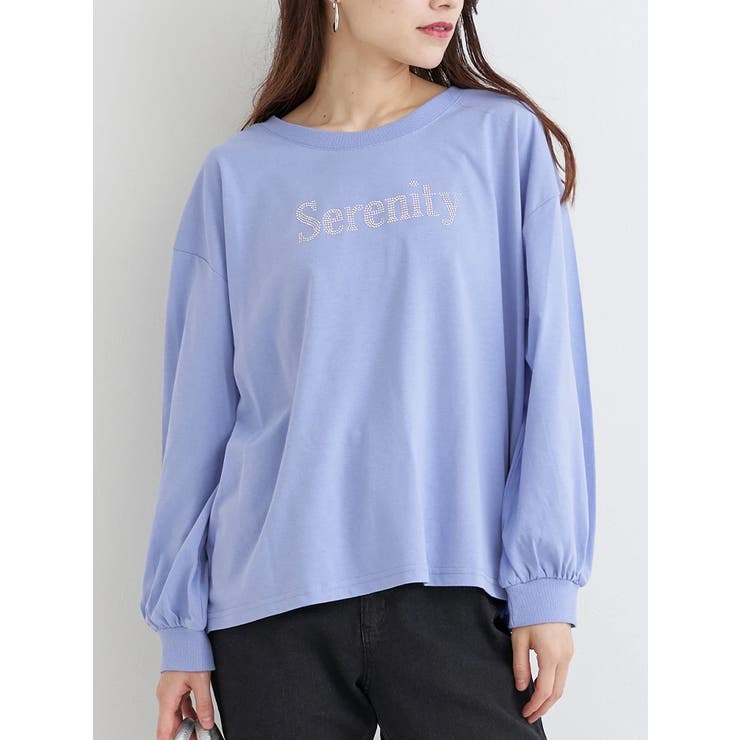 紫 | ジルコンロゴロングTシャツ | Re-J＆SUPURE