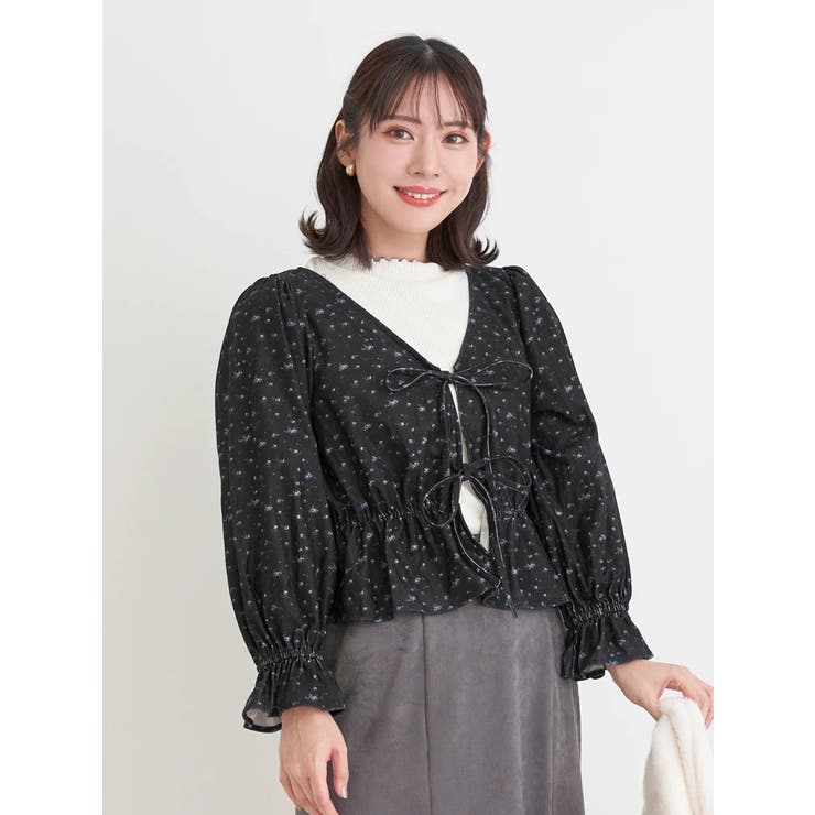 【WEB限定】花柄Wリボンカーディガン | Re-J＆SUPURE | 詳細画像9 