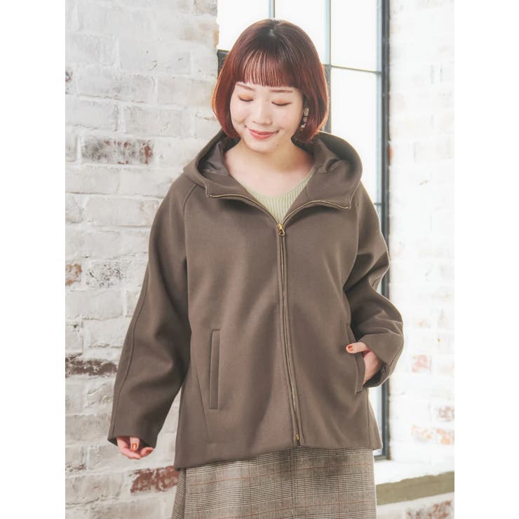 フェイクウールジップアップショートジャケット | Re-J＆SUPURE | 詳細画像3 