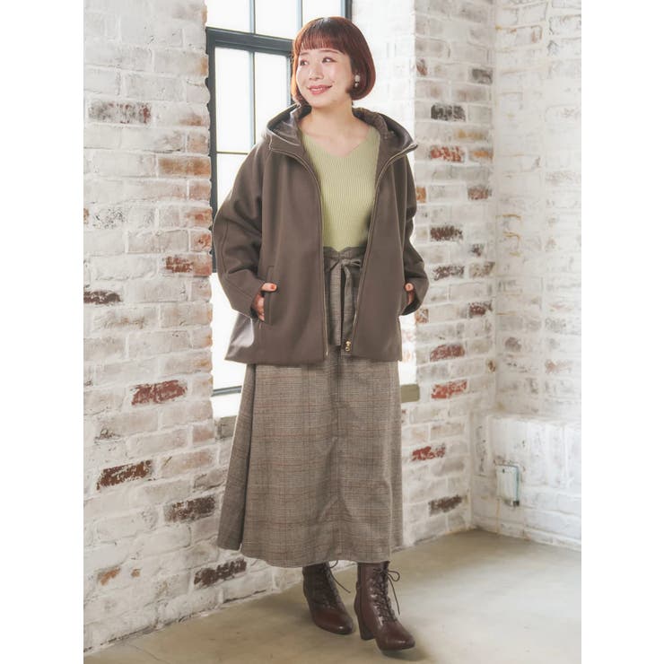 フェイクウールジップアップショートジャケット | Re-J＆SUPURE | 詳細画像7 