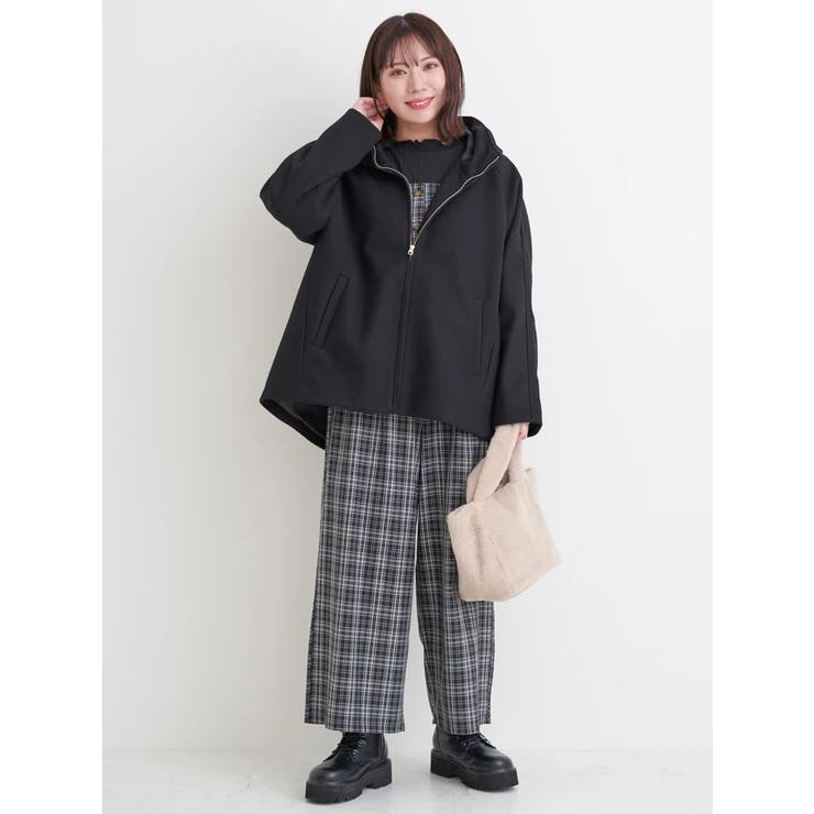 フェイクウールジップアップショートジャケット | Re-J＆SUPURE | 詳細画像20 