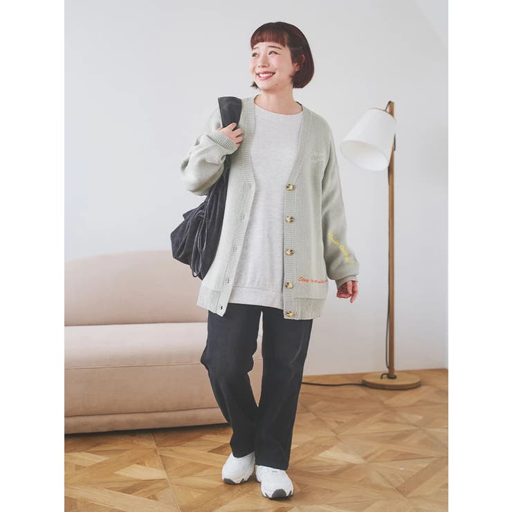 カラーロゴ刺繍カーディガン | Re-J＆SUPURE | 詳細画像6 