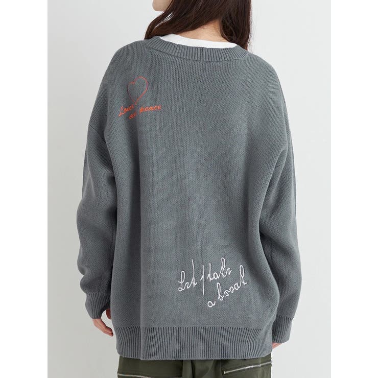 カラーロゴ刺繍カーディガン | Re-J＆SUPURE | 詳細画像16 