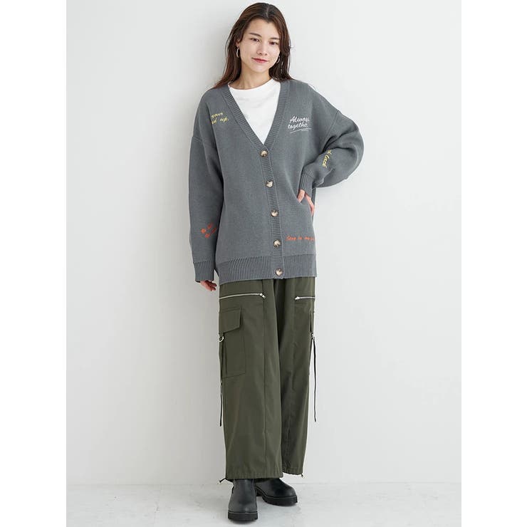 カラーロゴ刺繍カーディガン | Re-J＆SUPURE | 詳細画像19 