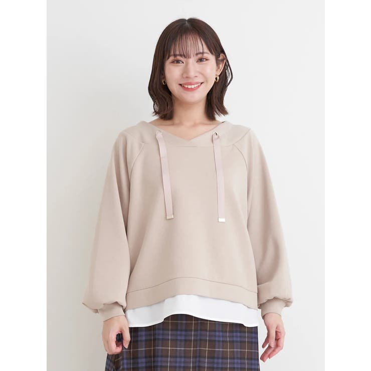 シャツレイヤード風抜き襟プルオーバー | Re-J＆SUPURE | 詳細画像7 