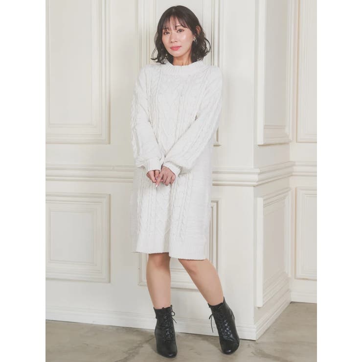 モールラメ装飾ニットワンピース | Re-J＆SUPURE | 詳細画像9 