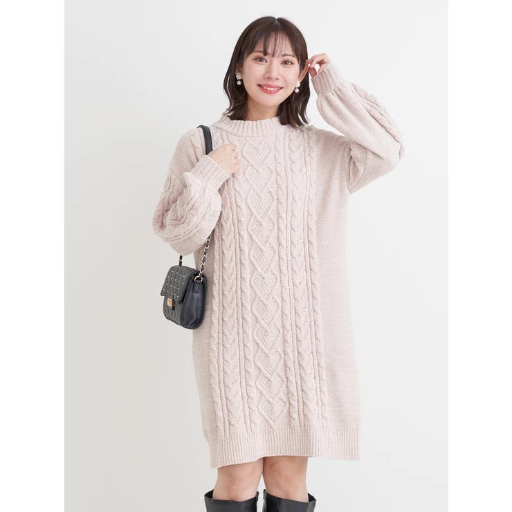 モールラメ装飾ニットワンピース | Re-J＆SUPURE | 詳細画像22 