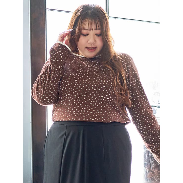 茶 | 【Kannaコラボ】小花柄プルオーバー | Re-J＆SUPURE