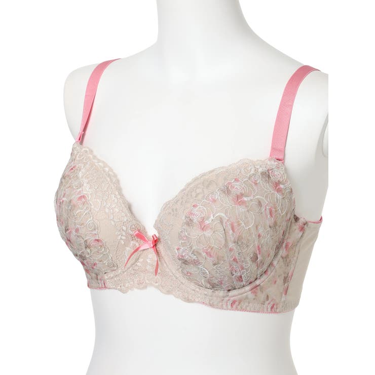 【脇高】[D85-I95］フラワープリント刺繍ブラ＆ショーツ(モールドカップ) | Re-J＆SUPURE | 詳細画像6 