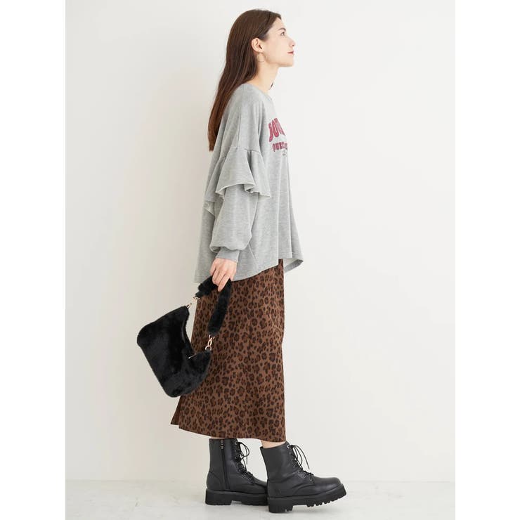 袖フリルロゴプリント裏毛トップス | Re-J＆SUPURE | 詳細画像10 