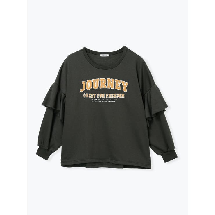 袖フリルロゴプリント裏毛トップス | Re-J＆SUPURE | 詳細画像18 