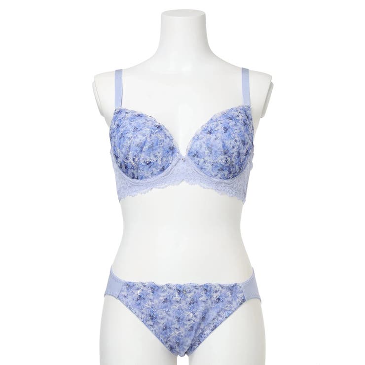 【脇高】[D85 I95］フラワープリントレースブラ＆ショーツ(モールドカップ) | Re-J＆SUPURE | 詳細画像3 