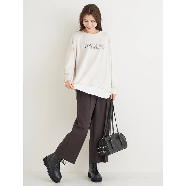 シルキーダンボールシャツレイヤード風プルオーバー | Re-J＆SUPURE | 詳細画像19 