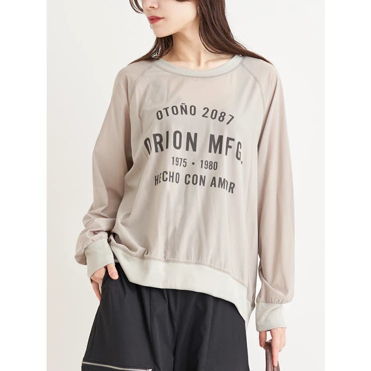 ニットジョーゼットゆるロゴプルオーバー | Re-J＆SUPURE | 詳細画像1 