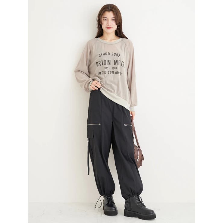 ニットジョーゼットゆるロゴプルオーバー | Re-J＆SUPURE | 詳細画像8 