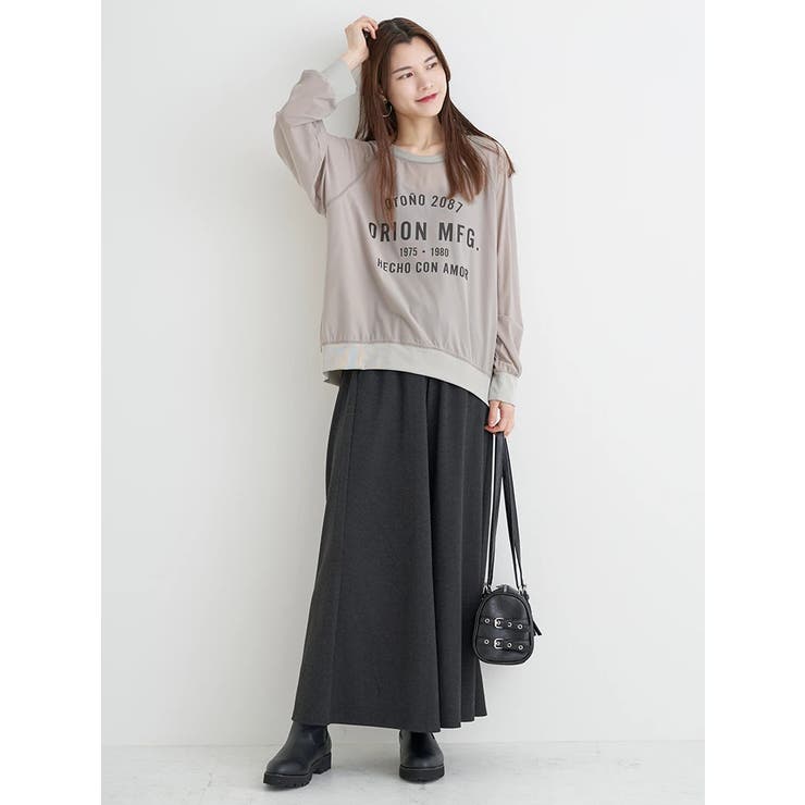 ニットジョーゼットゆるロゴプルオーバー | Re-J＆SUPURE | 詳細画像13 