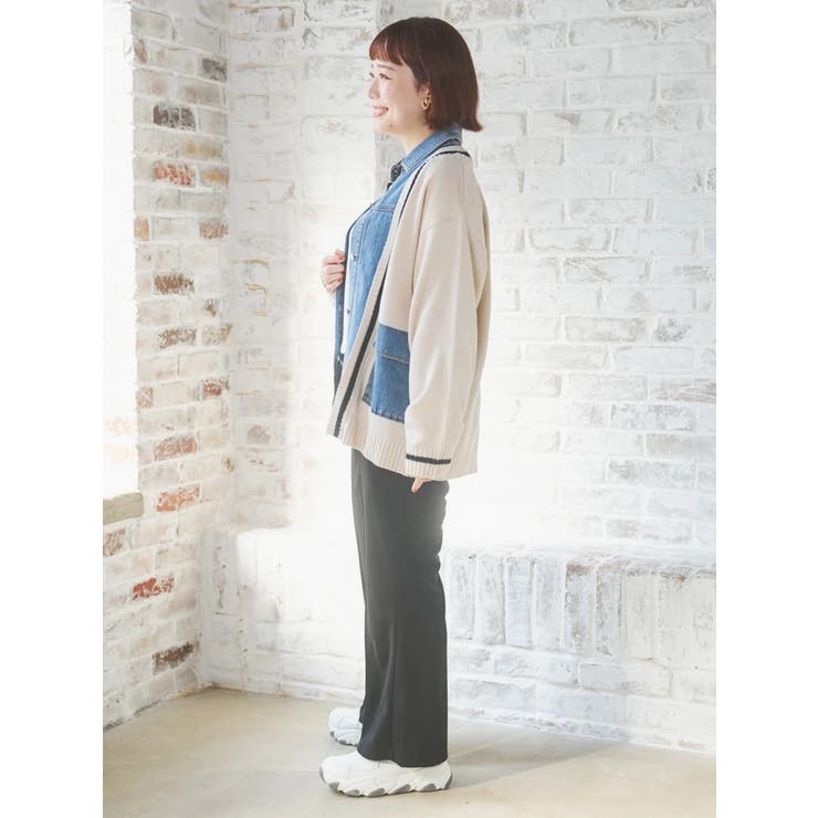 デニム切替ニットカーディガン | Re-J＆SUPURE | 詳細画像12 