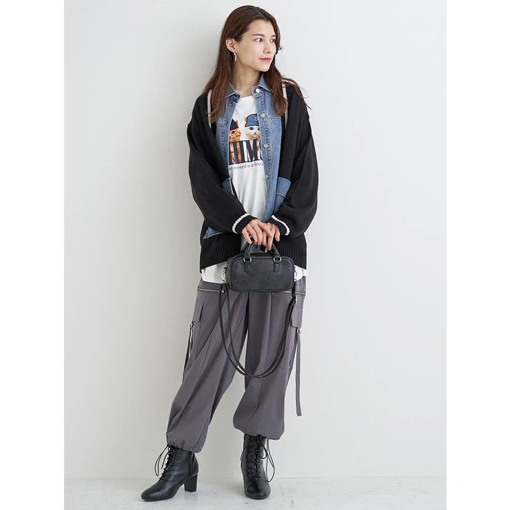 デニム切替ニットカーディガン | Re-J＆SUPURE | 詳細画像22 