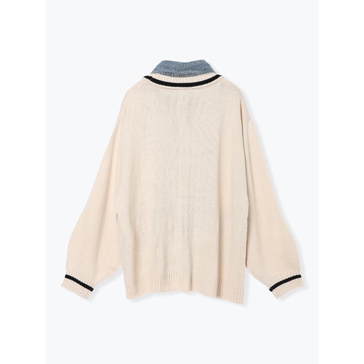 デニム切替ニットカーディガン | Re-J＆SUPURE | 詳細画像27 