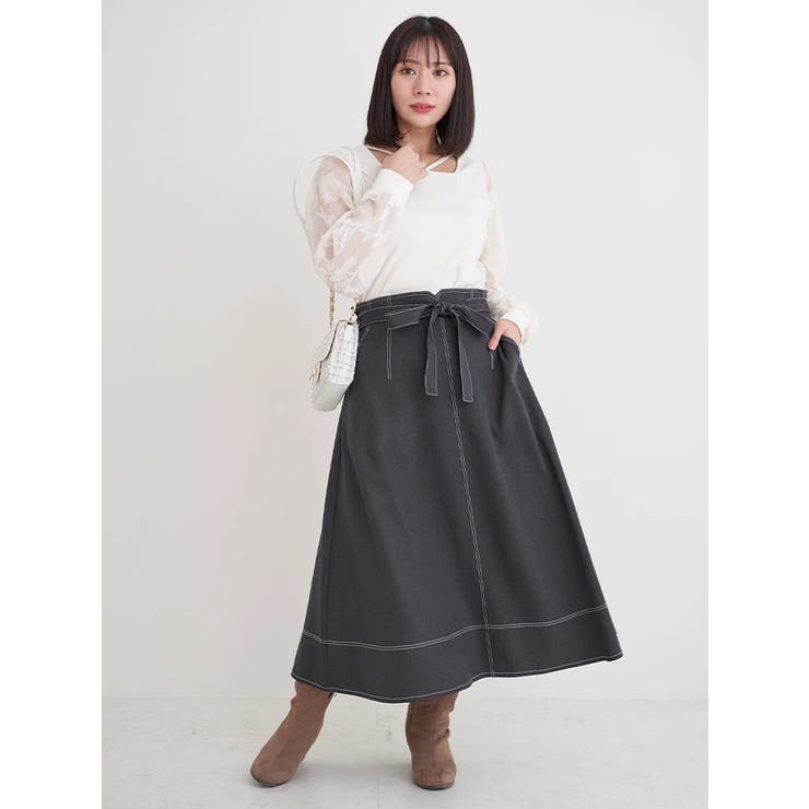 スクエアネック袖花柄シアープルオーバー | Re-J＆SUPURE | 詳細画像22 