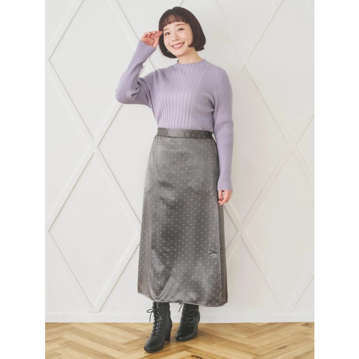 【WEB限定】サテンドットAラインスカート | Re-J＆SUPURE | 詳細画像5 