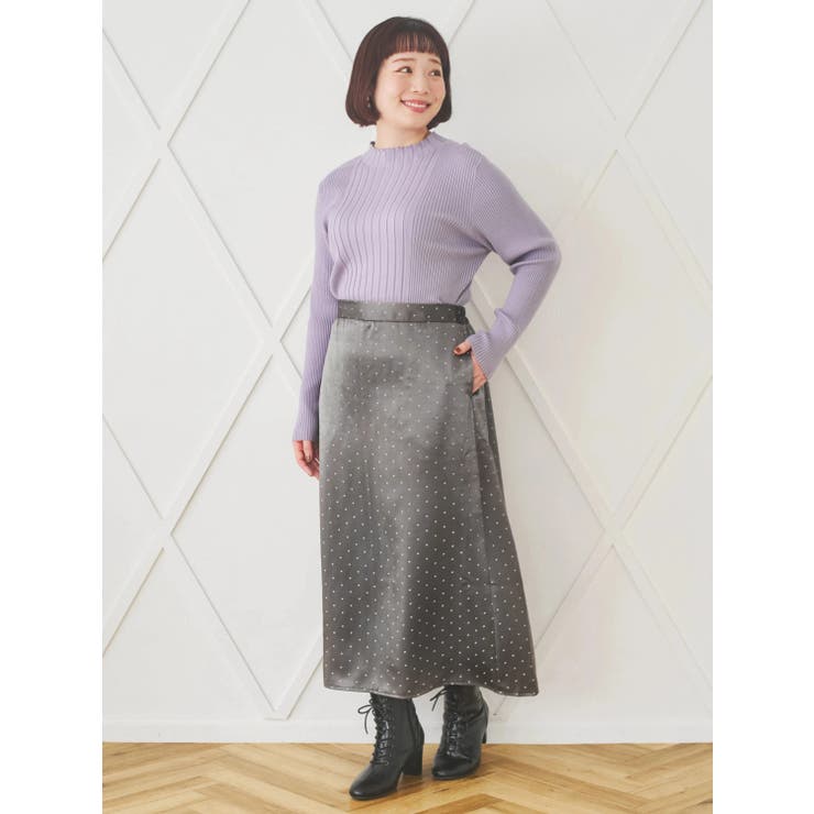 【WEB限定】サテンドットAラインスカート | Re-J＆SUPURE | 詳細画像7 